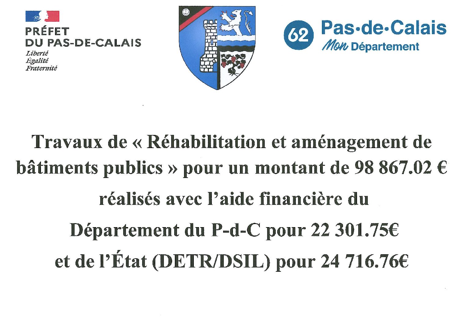 Aide financière de l’État et du Département